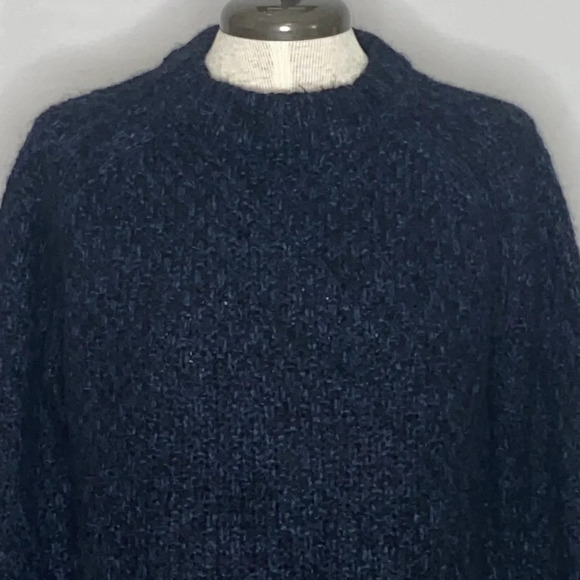 Steven Alan Alpaca & Virgin Wool Blend Chunky Knit Sweater with Side Splits - S - Picture 2 of 6